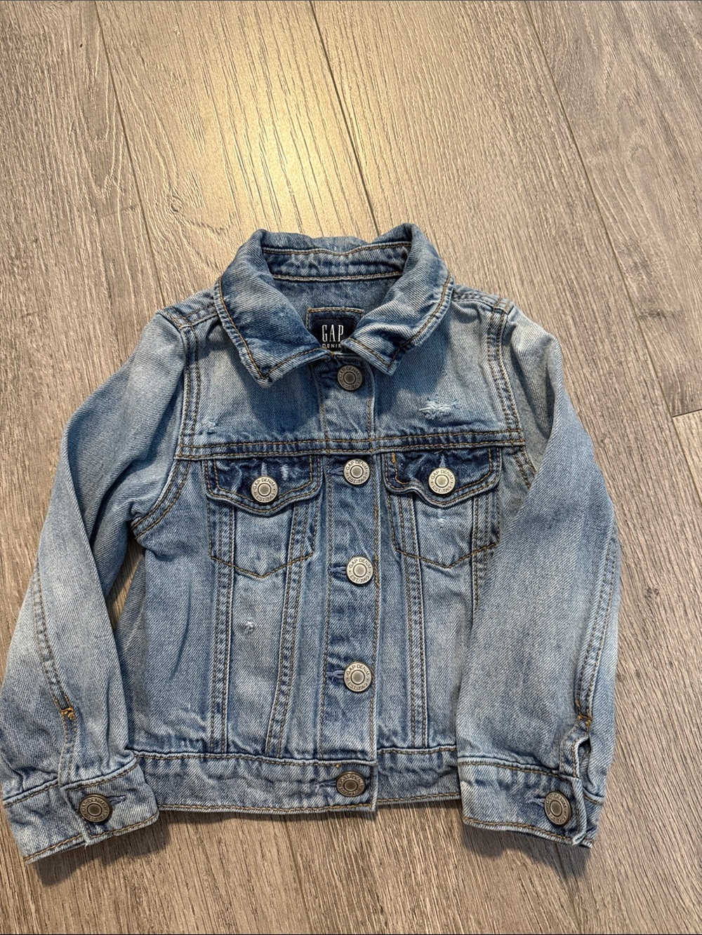 GAP Kids Washed Blue Denim Jacket